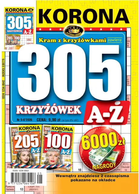 Okładka — Kram z krzyżówkami 305 Krzyżówek A-Ż